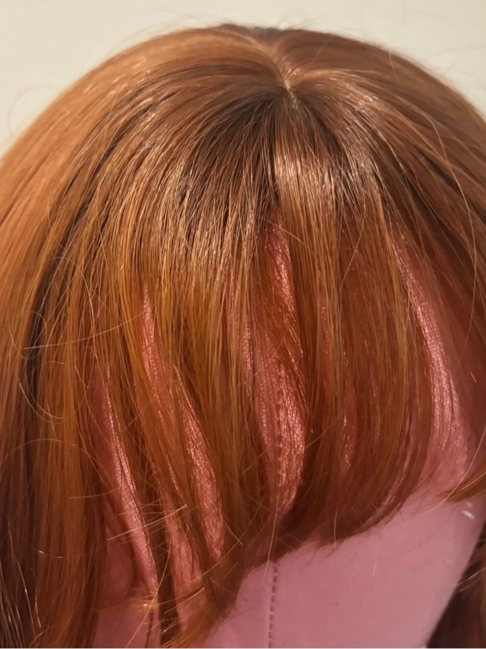 NWOT Copper Red Blended Women's Synthetic Wig with Bangs - Size Petite